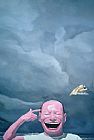 Yue Minjun Famous Paintings - Black Cloud